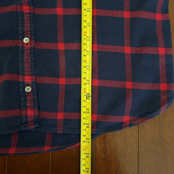 J Crew Womens Flannel Red & Blue Plaid Button Up Long Sleeve Button Up Size 12 - Picture 4 of 9